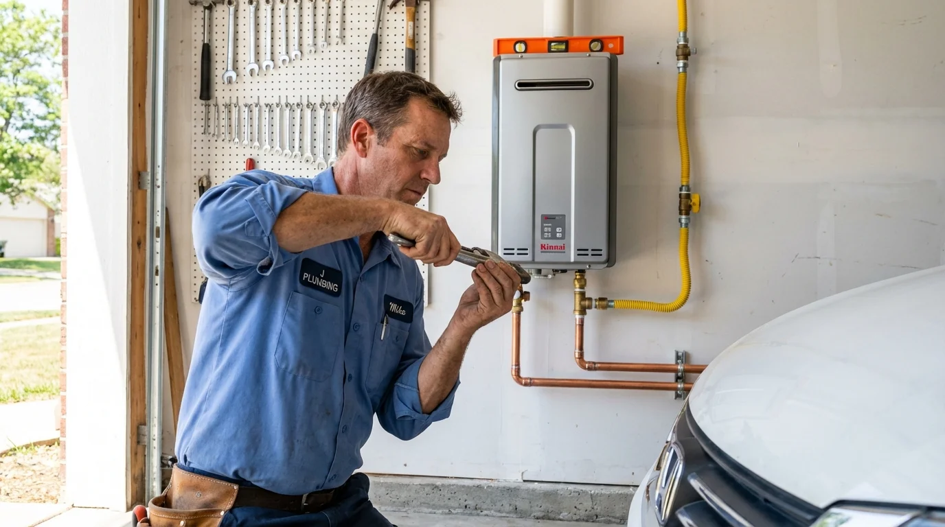 Tankless water heater installation by a Johns Plumbing LLC plumber in Price